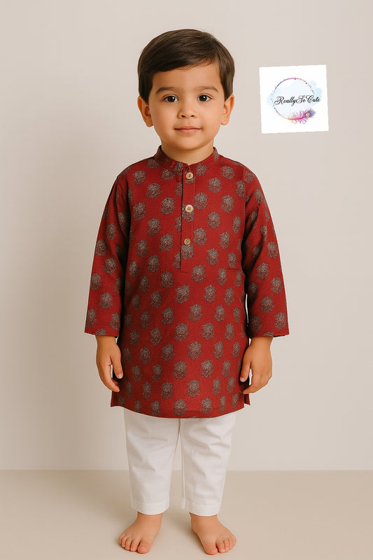 Boys  cotton kurta pajama set, infant kurta pajama