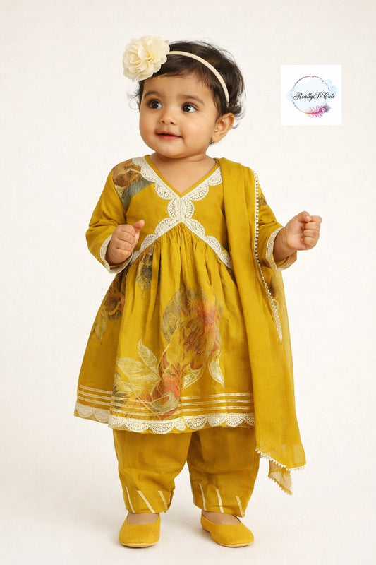 Soft cotton kurti pant dupatta