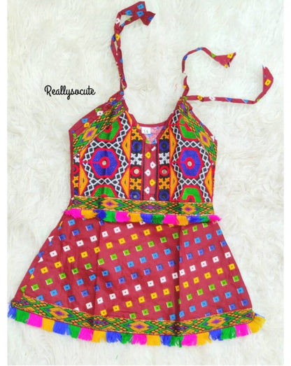Baby girls' cotton dress, infant girl ethnic wear (6-9 months)