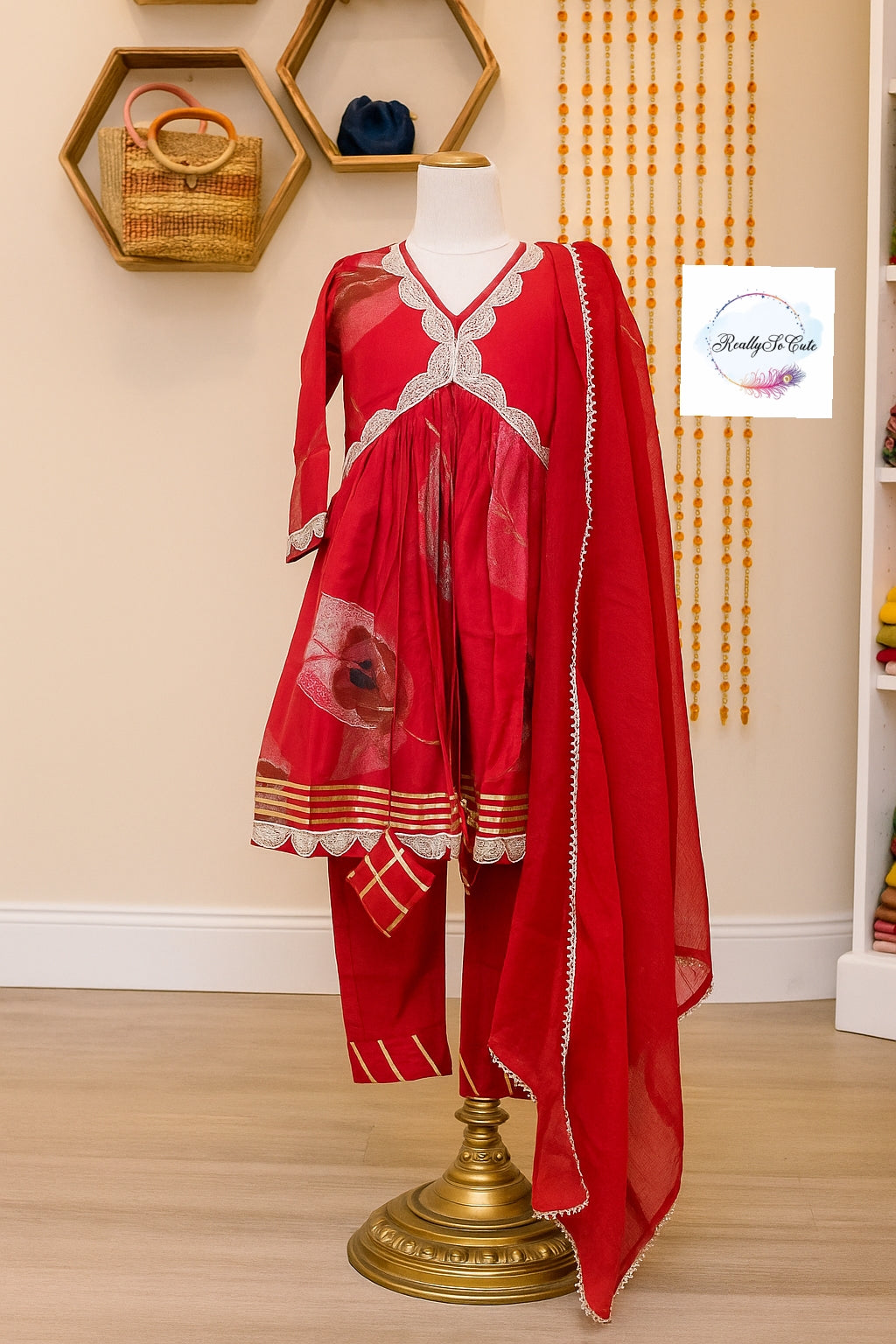 Soft cotton kurti pant dupatta