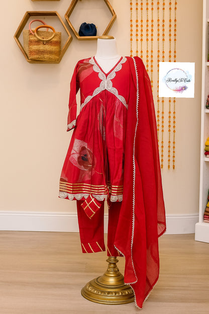Soft cotton kurti pant dupatta