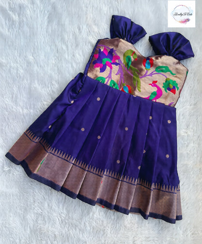 Traditional paithani dresses, baby girls ethnic wear,
