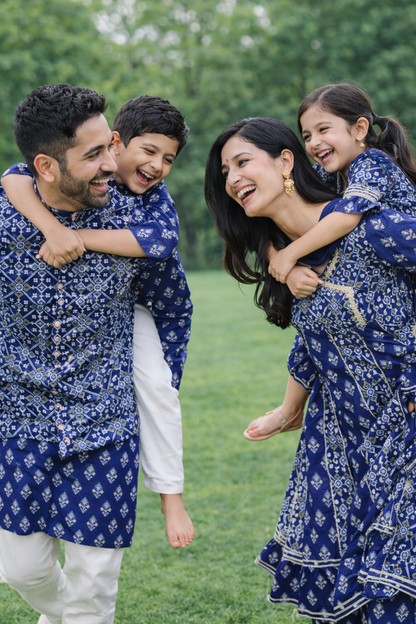 Women's patola print cotton Anarkali kurti and pant,