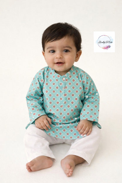 Boys  cotton kurta pajama set, infant kurta pajama