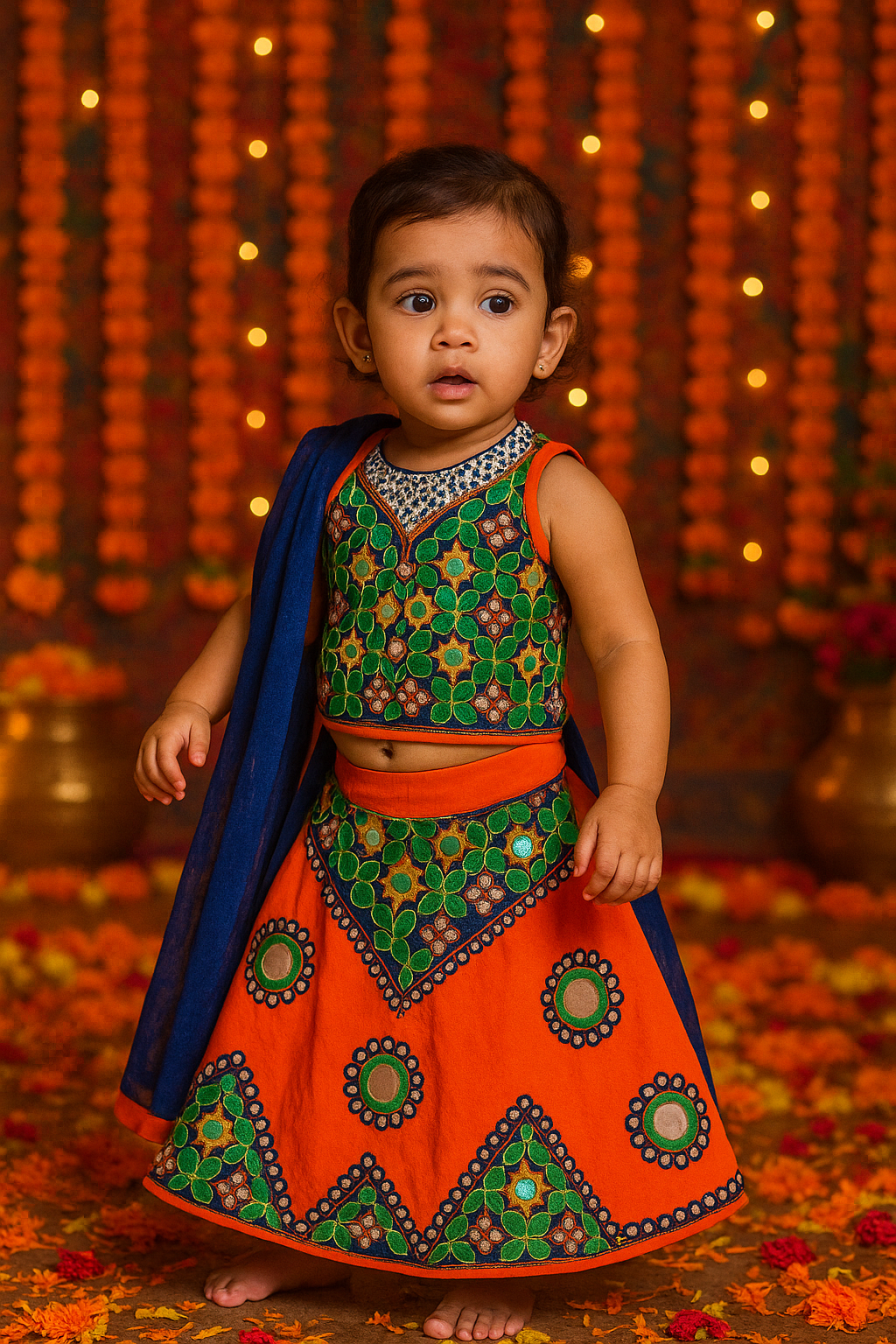 Little Girl chaniya choli, Dandiya girl ethnic wear