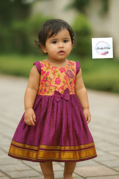 Little Giri ethnic wear, baby girls paithani dress