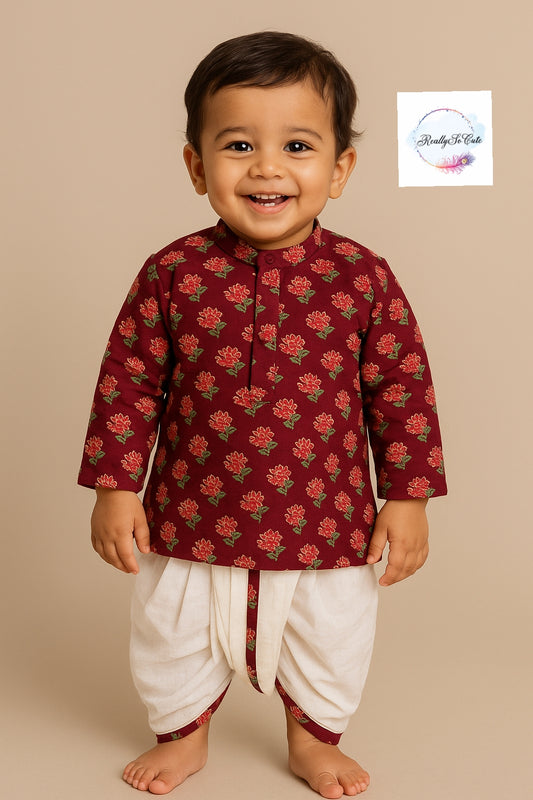 Boys  cotton kurta dhoti, cotton kurta set