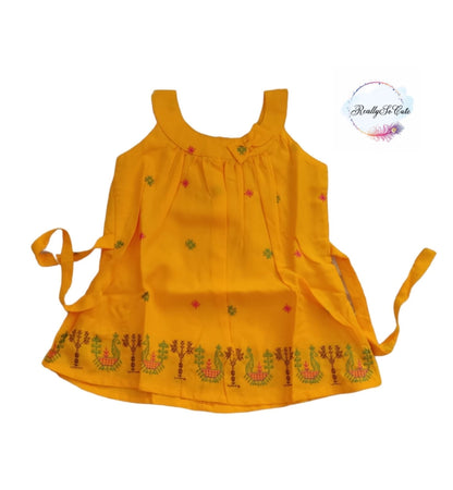 Baby girls' cotton dress, infant girl ethnic wear