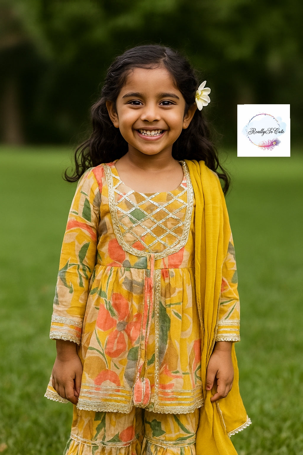 Soft muslin kurti sharara set