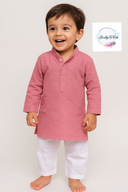 Boy  cotton Chikankari work kurta pajama