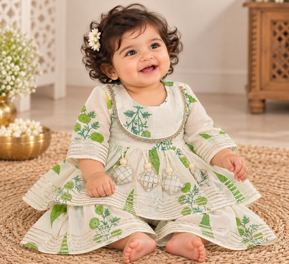 Baby Girls pure cotton  Ethnic Wear Sets | 0–6 Months