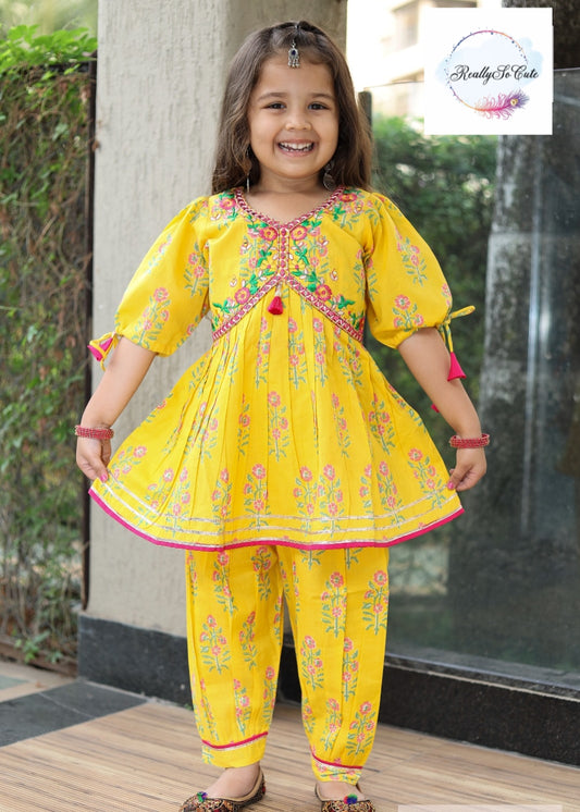 Girls Cotton Salwar Kurti Suit