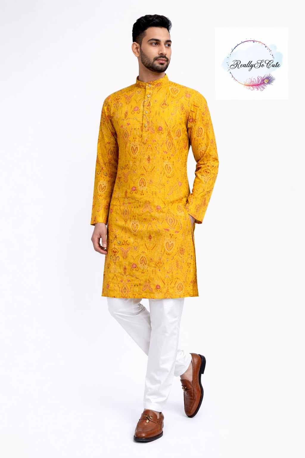 Men’s Traditional Kurta Pajama Set – Festive Wear