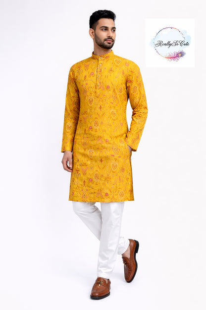 Men’s Traditional Kurta Pajama Set – Festive Wear