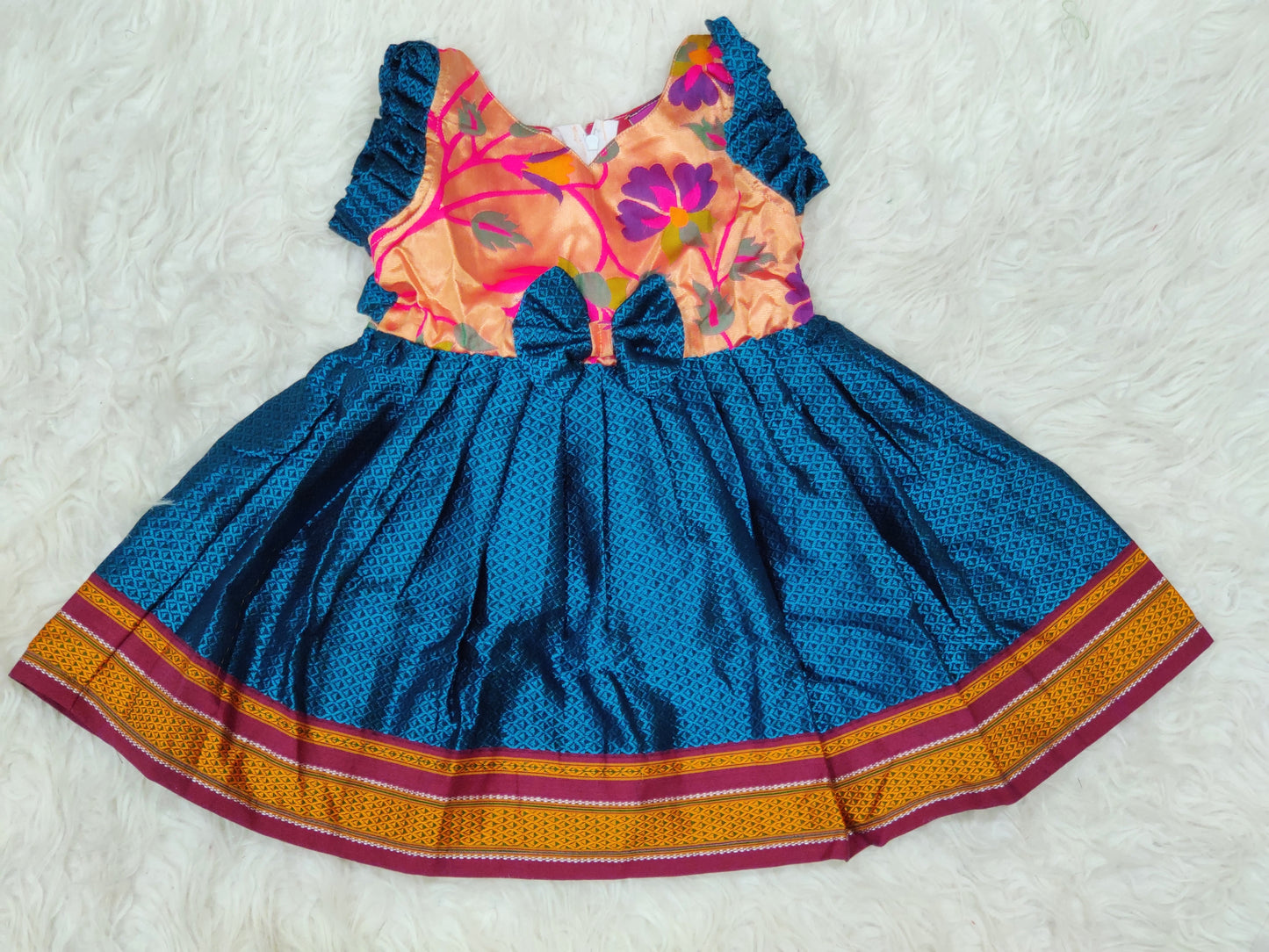 Little Giri ethnic wear, baby girls paithani dress