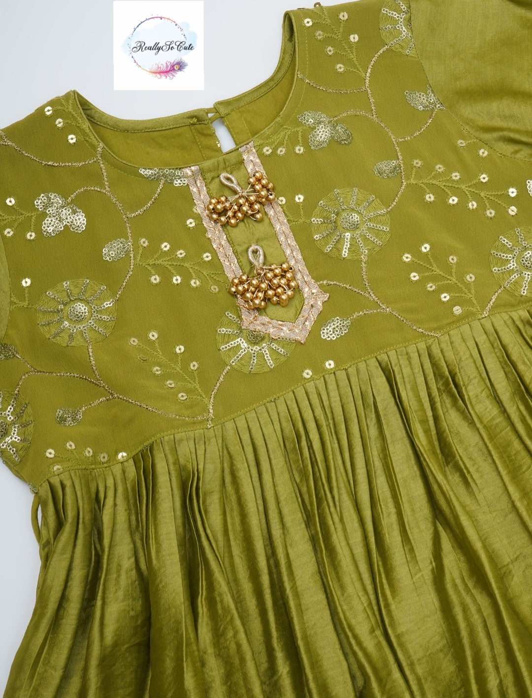 Chanderi girl 3 piece sharara Kurti set