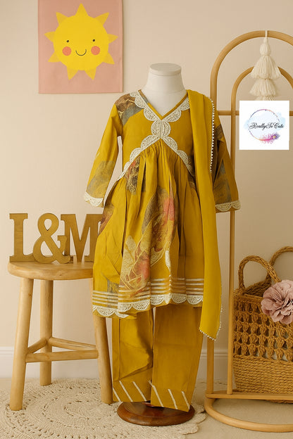 Soft cotton kurti pant dupatta