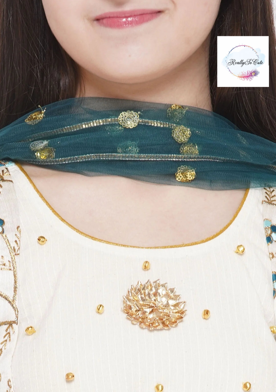 Girls 3 piece sharara Kurti set