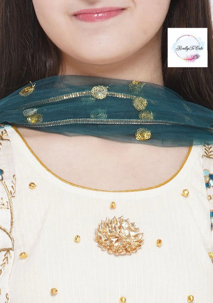 Girls 3 piece sharara Kurti set