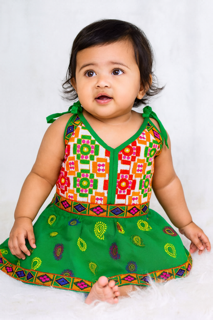 baby girls' cotton dress, infant girl ethnic wear