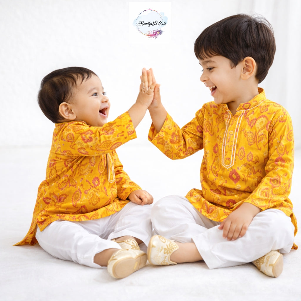Boys Traditional Kurta Pajama Set – Festive Ethnic Wear