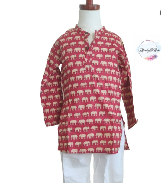 Boys  cotton kurta pajama set, infant kurta pajama