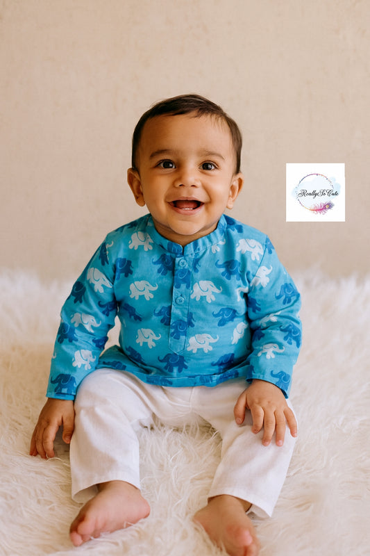 Boys  cotton kurta pajama set, infant kurta pajama