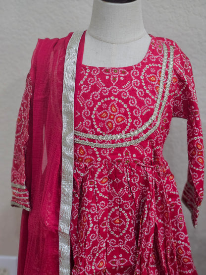 Bandhani Cotton Sharara Set for Girls (3M–16Y) | Soft Ethnic Kidswear,  Kids Bandhani Outfit USA