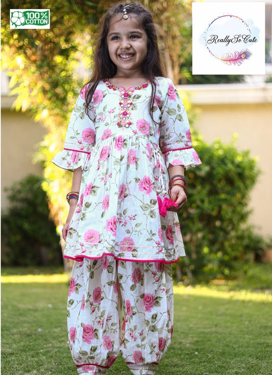 Girls Cotton Salwar Kurti Suit