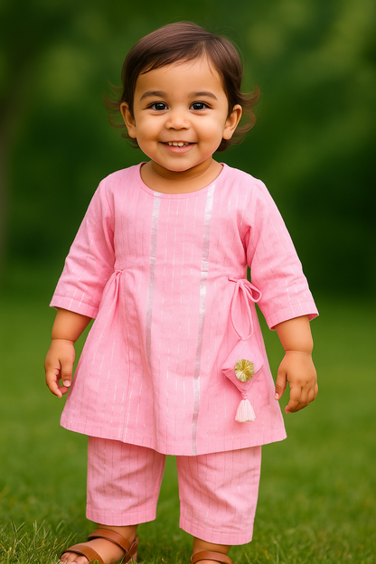 Soft cotton kurti pant co ord set